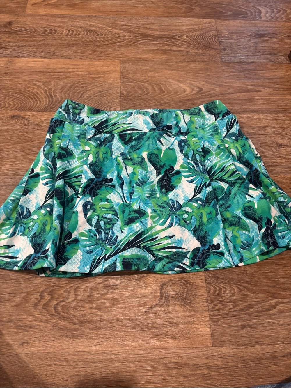 Tommy Bahama Active Tropical Foliage Golf Skort Green Navy Womens Large